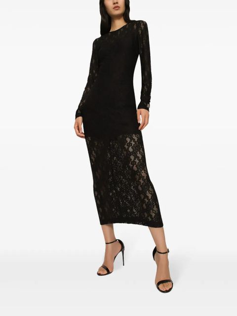 Dolce & Gabbana lace maxi dress - Black
