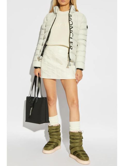 Moncler logo-patch quilted mini skirt - White - zdjęcie produktu nr 2