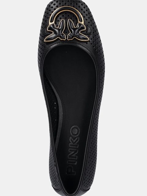 Pinko baleriny skórzane Max 11 kolor czarny SD0457P003Z99