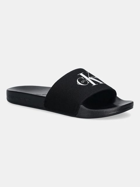 Calvin Klein Jeans klapki SLIDE MONOGRAM WN LOGO CK damskie kolor czarny YW0YW01967 - zdjęcie produktu nr 1