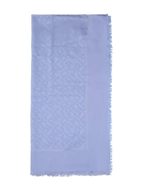 Longchamp fringed scarf - Blue - zdjęcie produktu nr 1