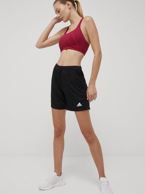 adidas Performance Szorty Entrada 22 damskie kolor czarny gładkie medium waist HH9999