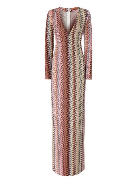 Missoni chevron-pattern maxi dress - Brown - zdjęcie produktu nr 1