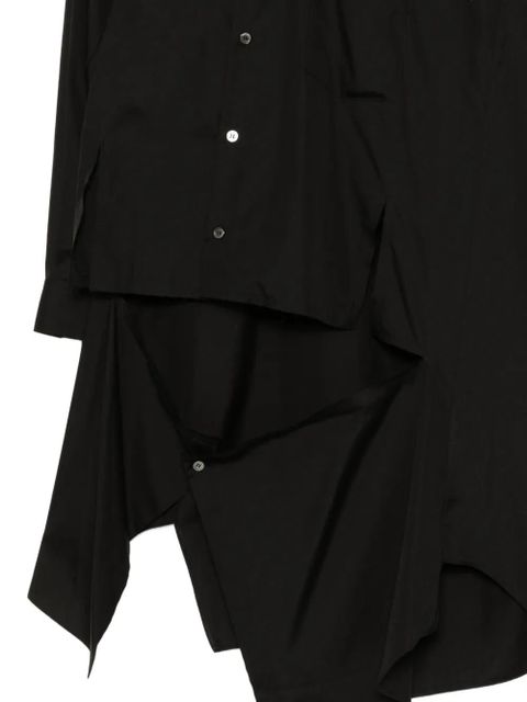 Comme Des Garçons cut-out cotton shirt - Black