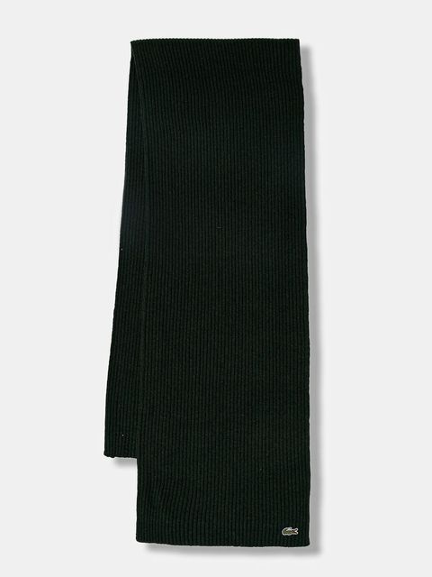 Lacoste szalik wełniany kolor szary gładki RE0058