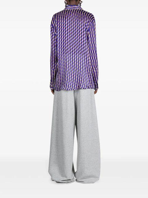 DRIES VAN NOTEN devoré shirt - Purple - zdjęcie produktu nr 1