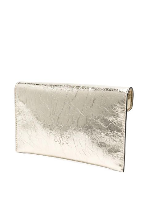 PINKO metallic-effect flap chain mini bag - Gold - zdjęcie produktu nr 2