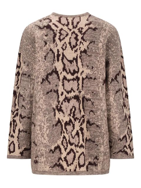 Valentino Garavani animalier-print buttoned cardigan - Neutrals - zdjęcie produktu nr 2