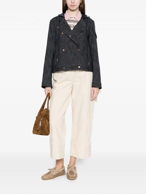 Moncler double-breasted hooded jacket - Blue - zdjęcie produktu nr 2