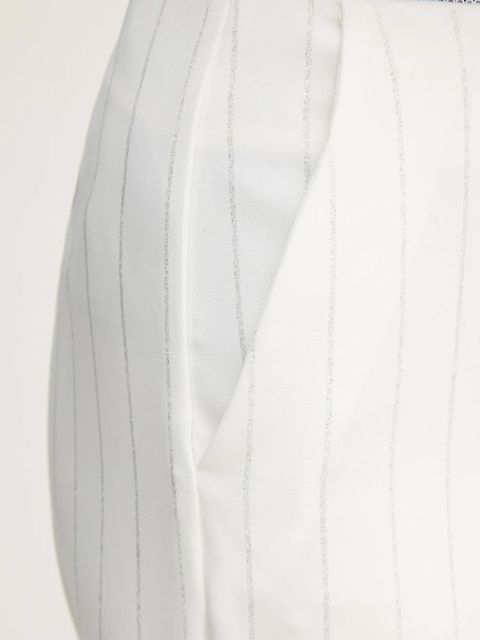 ERMANNO Firenze spodnie damskie kolor biały szerokie high waist 56TP004EV7