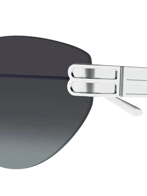 Balenciaga Eyewear logo-detail sunglasses - Silver