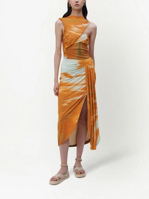 Simkhai Gwena marble high-waisted skirt - Orange - zdjęcie produktu nr 2