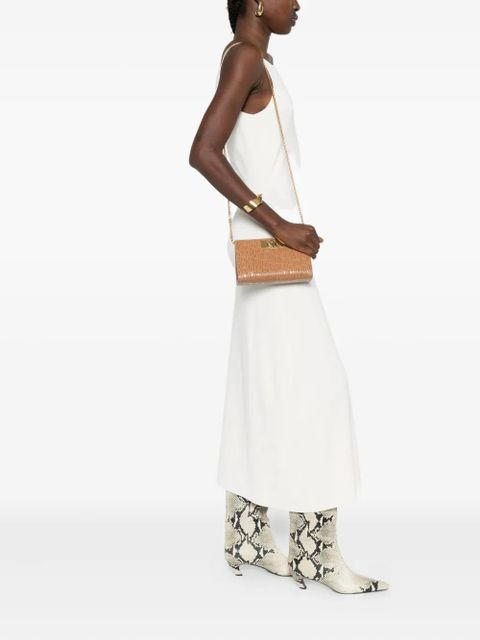 Giuseppe Zanotti crocodile-effect clutch bag - Brown - zdjęcie produktu nr 2