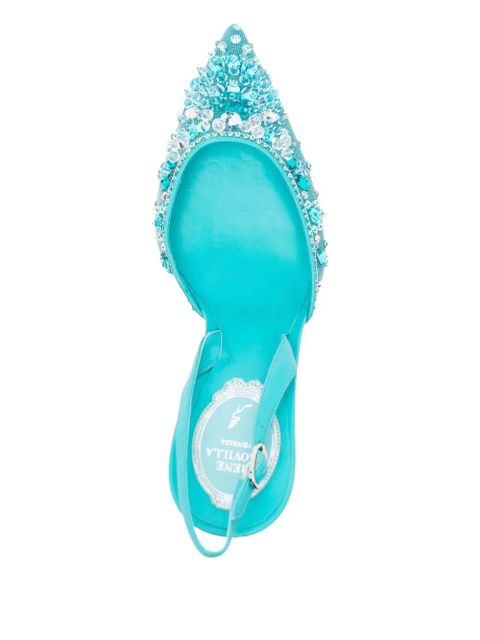 René Caovilla 110mm Cinderella slingback pumps - Blue