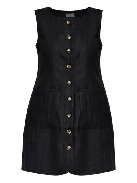 Posse linen mini dress - Black - zdjęcie produktu nr 1