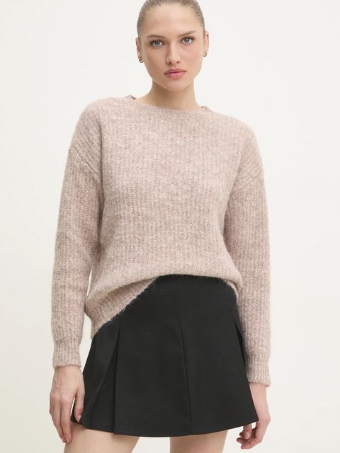 Answear.LAB sweter z wełną + szalik i czapka