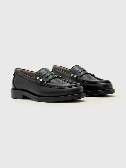 AllSaints mokasyny damskie skórzane Bloom Stud Loafer - zdjęcie produktu nr 1