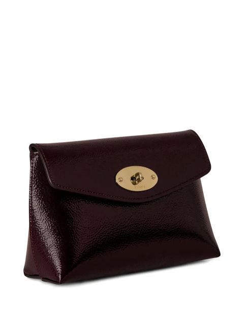 Mulberry Darley patent-leather cosmetic pouch - Red
