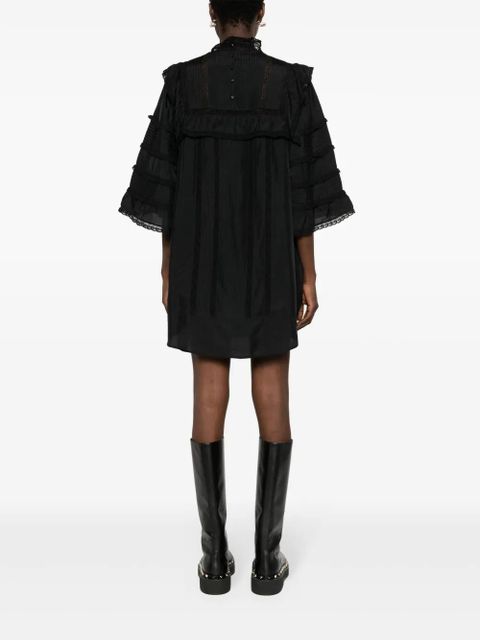 ISABEL MARANT Zakae pintuck silk dress - Black