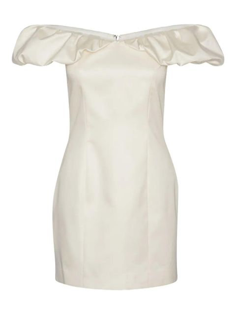 ROTATE BIRGER CHRISTENSEN off-shoulder ruched minidress - White - zdjęcie produktu nr 1