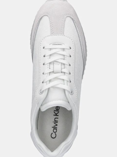 Calvin Klein sneakersy RUNNER LACE UP - MONO MIX kolor biały HW0HW02294