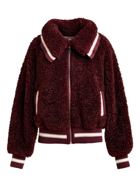 Essentiel Antwerp faux-fur zip-up jacket - Red - zdjęcie produktu nr 1