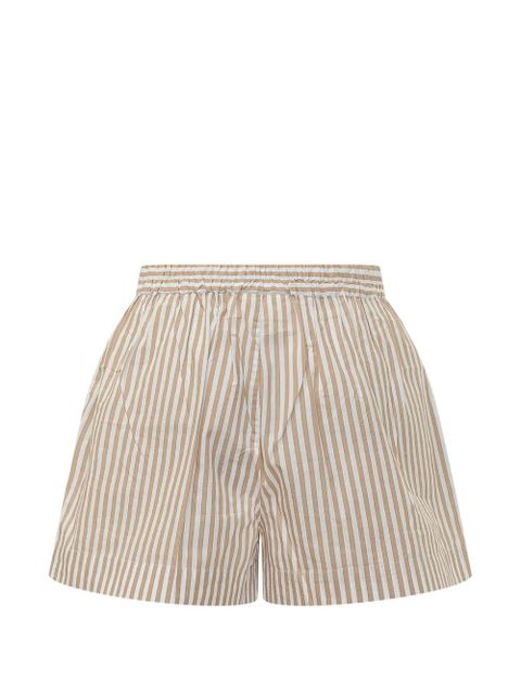 MC2 Saint Barth striped high-waist shorts - Neutrals - zdjęcie produktu nr 2