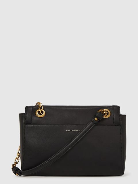 Karl Lagerfeld torebka skórzana K/AUTOGRAPH kolor czarny A4W30084 - zdjęcie produktu nr 2
