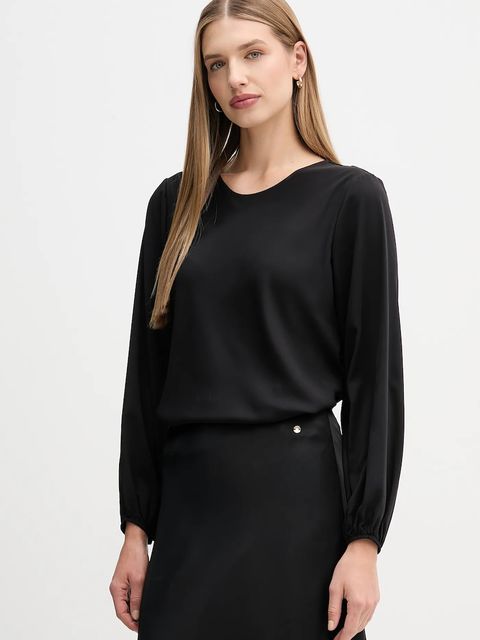 Sandro Ferrone bluzka damska kolor czarny gładka S7YBFMOSCARDINI - zdjęcie produktu nr 1