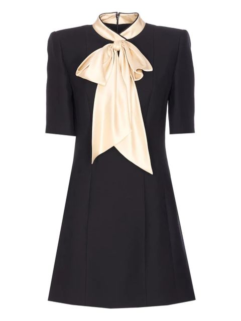 Valentino Garavani bow-detail short-sleeve mini dress - Black - zdjęcie produktu nr 1