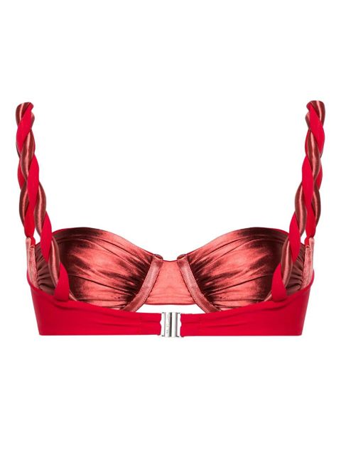 Isa Boulder Chunky Rope underwire bikini top - Red - zdjęcie produktu nr 2