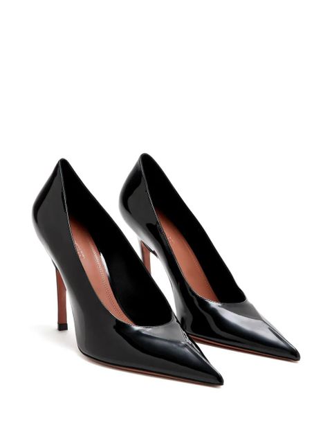 Amina Muaddi Christine patent pointed pumps - Black - zdjęcie produktu nr 2