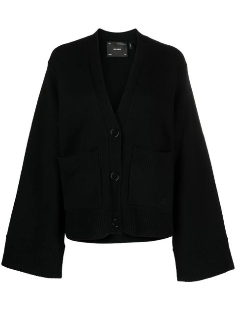 Axel Arigato Memory boxy-fit wool cardigan - Black - zdjęcie produktu nr 1