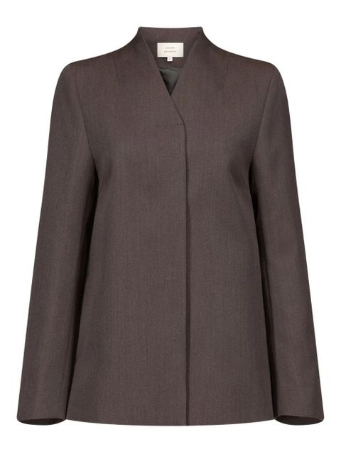 LouLou de Saison RASCA V-neck twill jacket - Brown - zdjęcie produktu nr 1