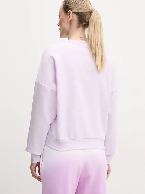 adidas bluza Essentials damska kolor fioletowy z aplikacją JI6068