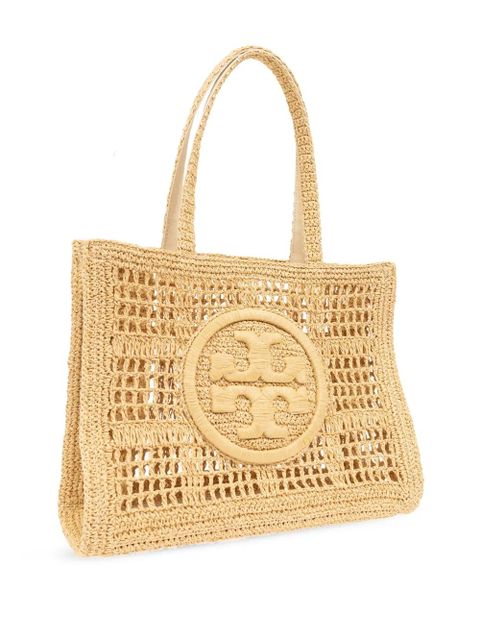 Tory Burch small Ella crochet tote bag - Neutrals