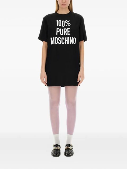 Moschino logo-print mini T-shirt dress - Black - zdjęcie produktu nr 2
