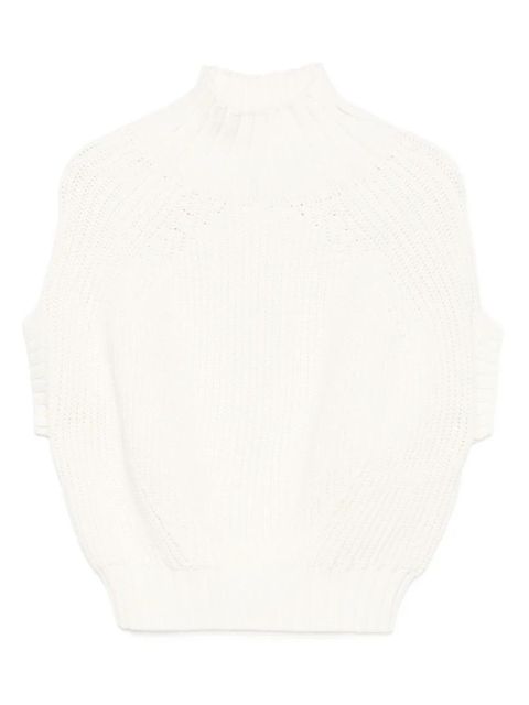 Sportmax Balloon mock-neck knitted top - White - zdjęcie produktu nr 1