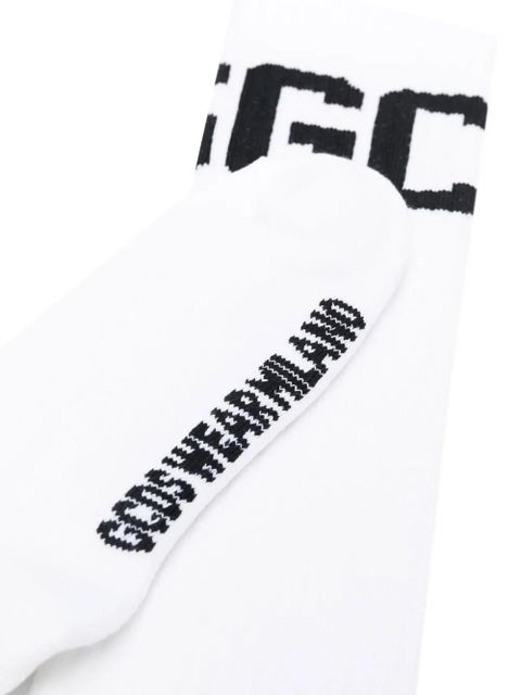 GCDS intarsia-knit mid-calf socks - White - zdjęcie produktu nr 2