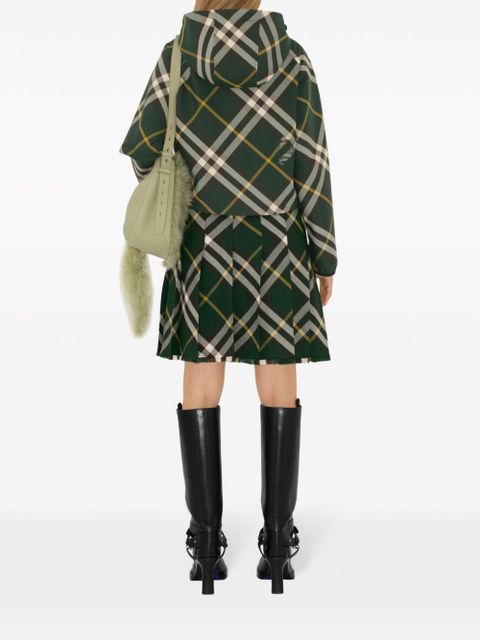 Burberry check-pattern zip-up jacket - Green