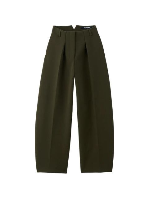 Jacquemus Ovalo pleated trousers - Green - zdjęcie produktu nr 1