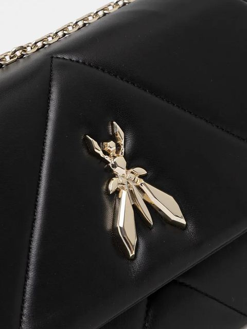 Patrizia Pepe torebka skórzana kolor czarny 8B0195 L006