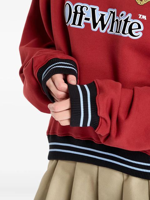 Off-White printed-logo sweatshirt - Red