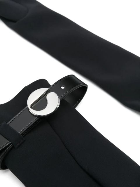 Coperni logo-belted jersey gloves - Black - zdjęcie produktu nr 2