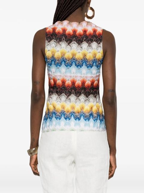 Missoni patterned twist top - Red