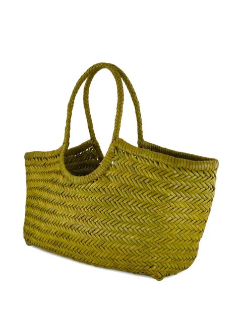 DRAGON DIFFUSION Nantucket woven big leather tote bag - Green