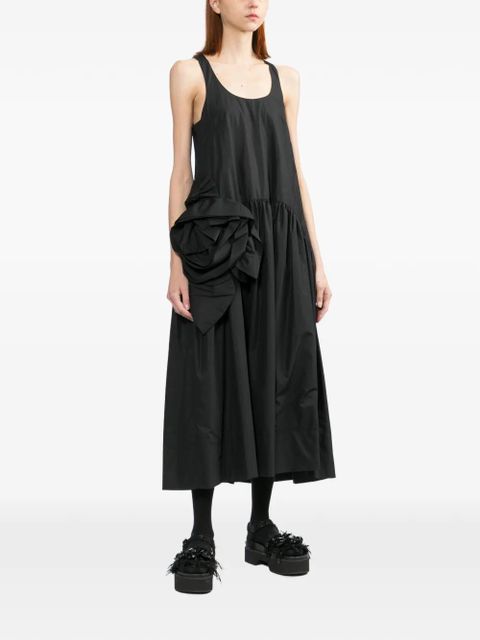 Simone Rocha floral appliqué midi dress - Black - zdjęcie produktu nr 2