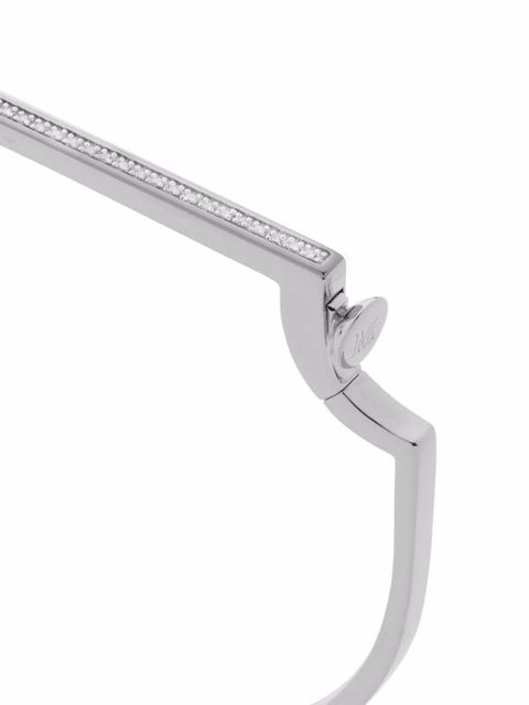 Monica Vinader Signature Skinny diamond bangle - Silver - zdjęcie produktu nr 2