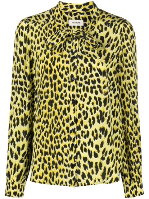 Zadig&Voltaire Taos leopard-print silk shirt - Yellow - zdjęcie produktu nr 1
