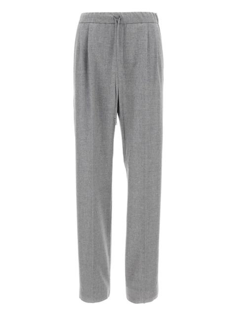 Max Mara pleated-front drawstring trousers - Grey - zdjęcie produktu nr 1